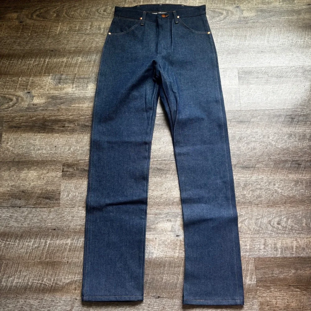 Wrangler 13MWZ Cowboy Cut Jeans 29x34 Original Fit Dark Wash Blue Rigid Denim